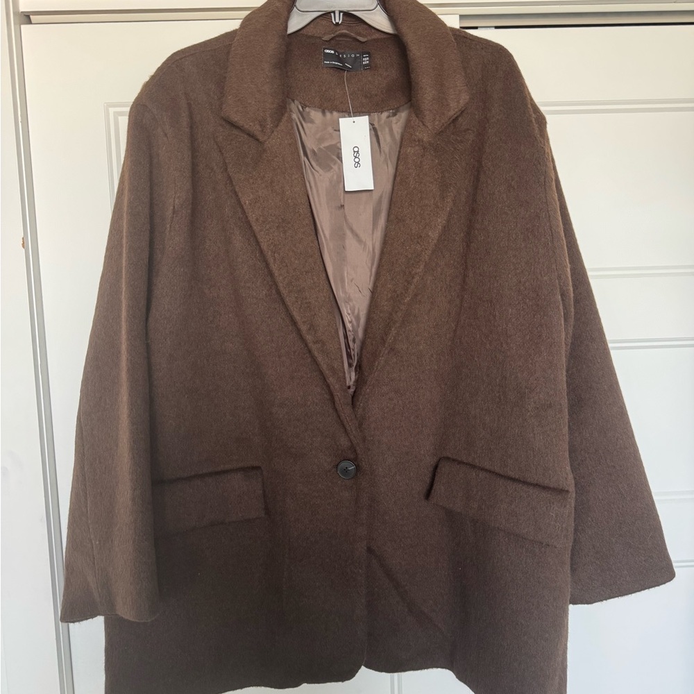 ASOS Chocolate Brown Women's Pea Coat